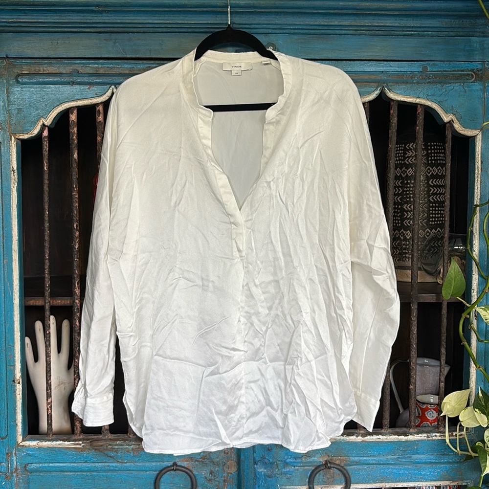 Vince Ivory Silk Top
